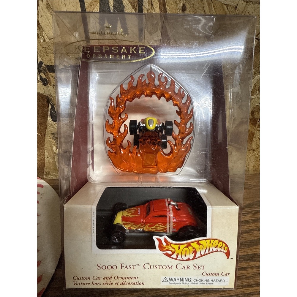 Hallmark Keepsake Ornament Hot Wheels Sooo Fast‎ Custom Car Set 2001